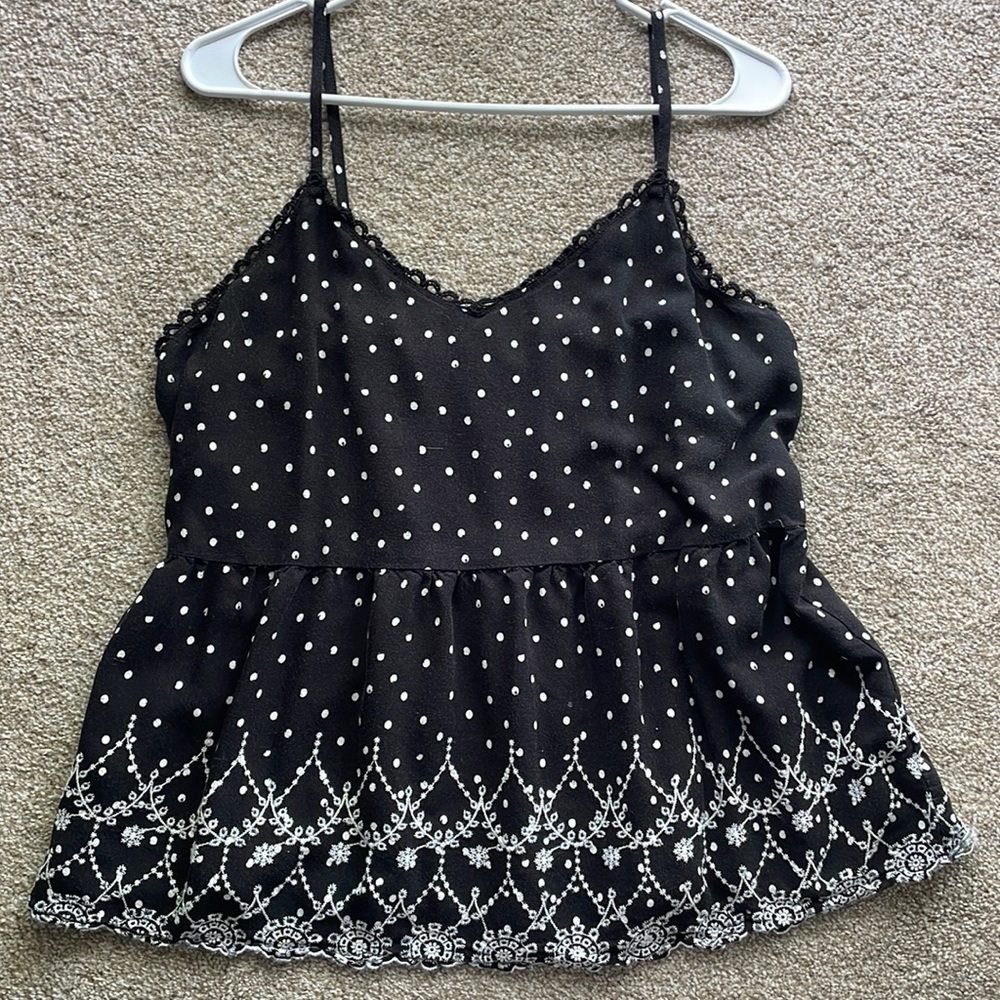Maurice’s Polkadot Peplum Tank